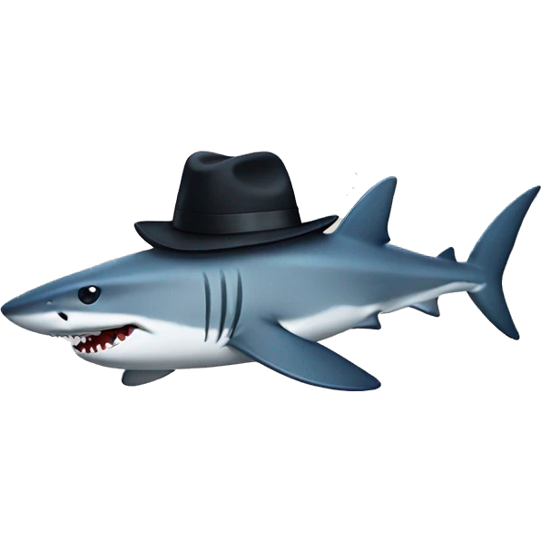 shark with a fedora emoji