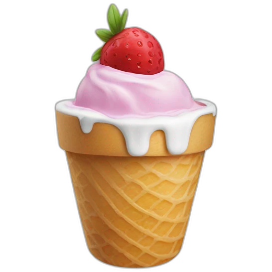 Ice cream cup with the text “Officine del gelato” written on it emoji