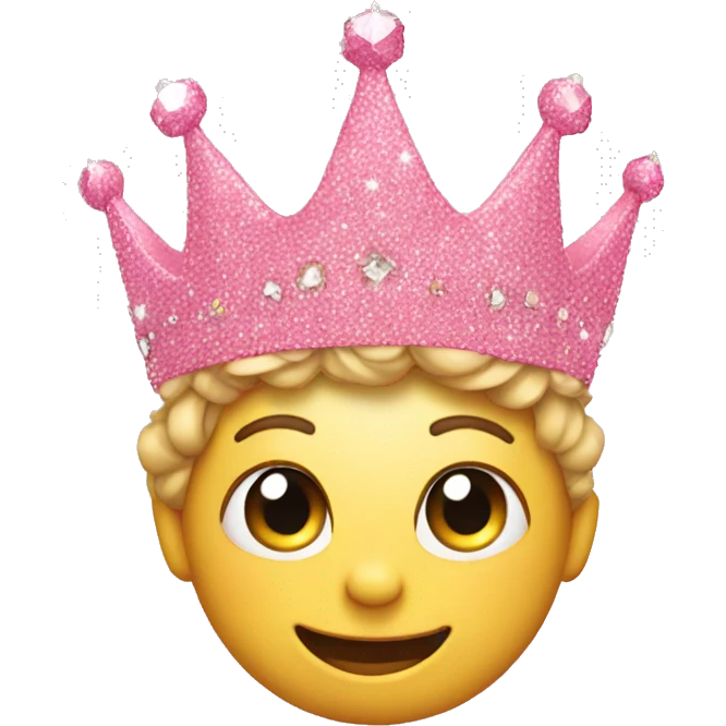 pink crown sparkley emoji