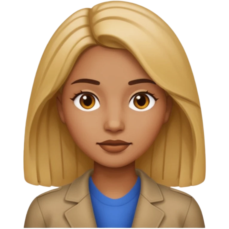 Pria rambut belah tengah emoji