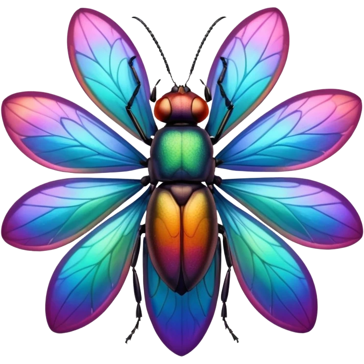 
bug on flower emoji