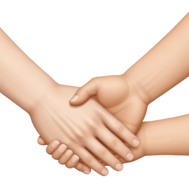 two white hands in a secret handshake emoji