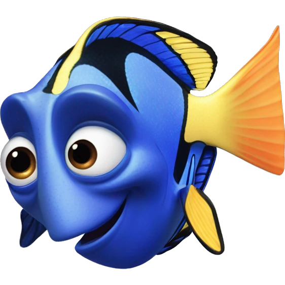 the fish Dory from movie “Finding Dory” emoji