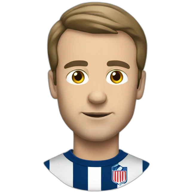 Macron wearing a football shirt emoji