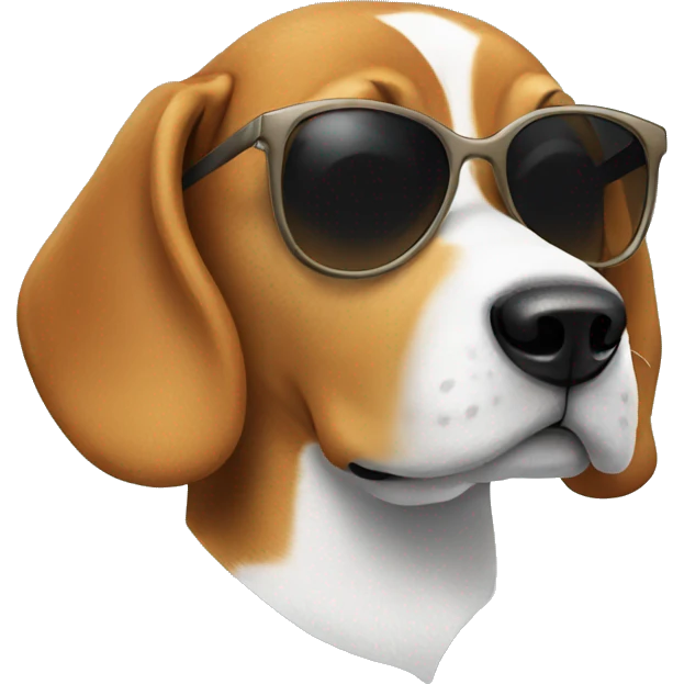 Beagle with sunglasses emoji