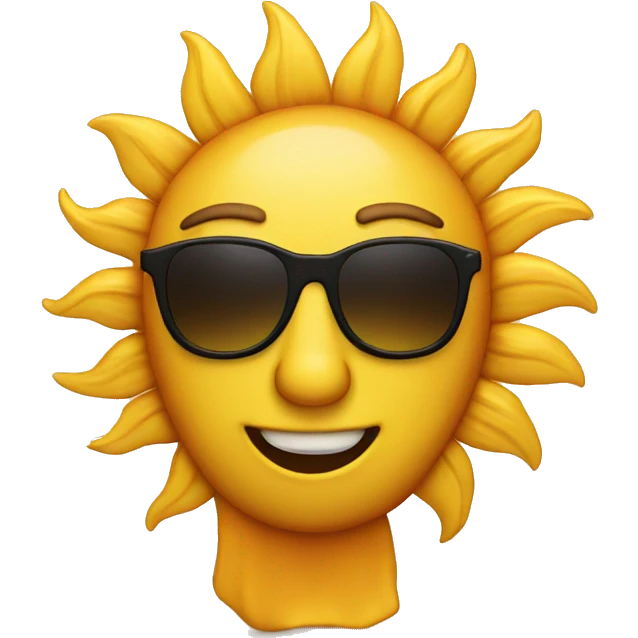 Sun with sunglasses  emoji