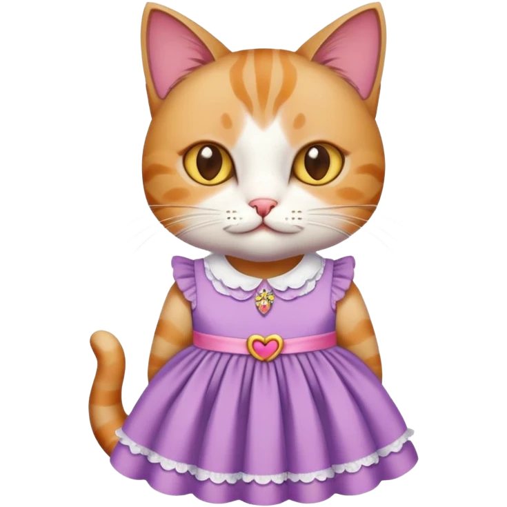 Cat with dress emoji