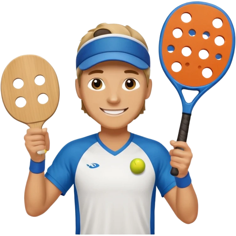 Male pickleball player emoji