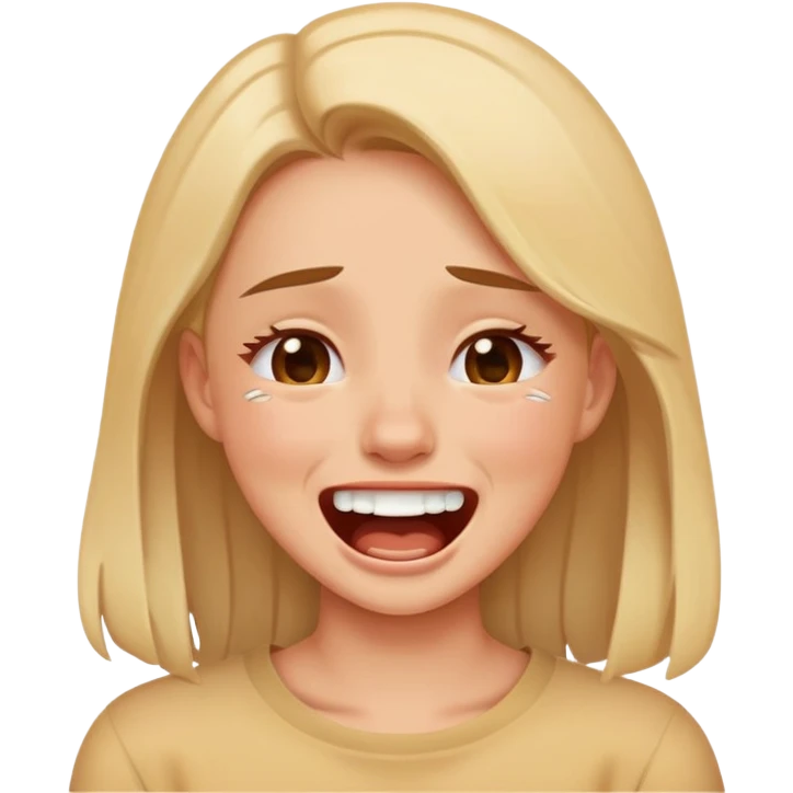girl chocking laughing crying emoji