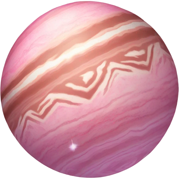 Pink crystalized Jupiter  emoji