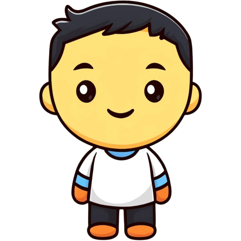 character card avatar in sticker style emoji