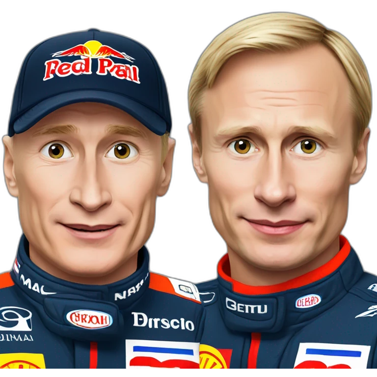 Vladimir Putin and max verstappen in formula 1 emoji