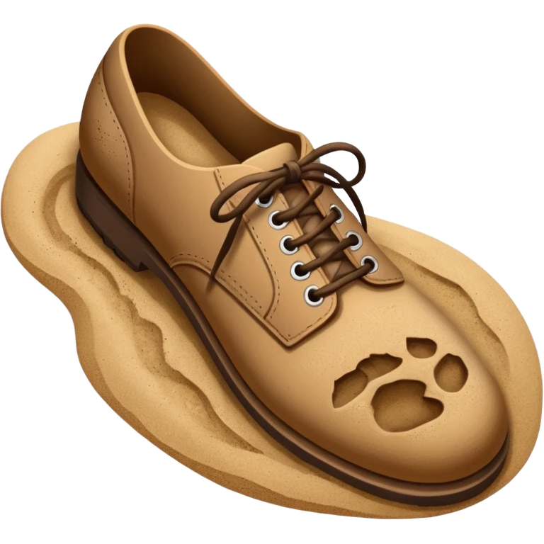 footprint of a single shoes emoji