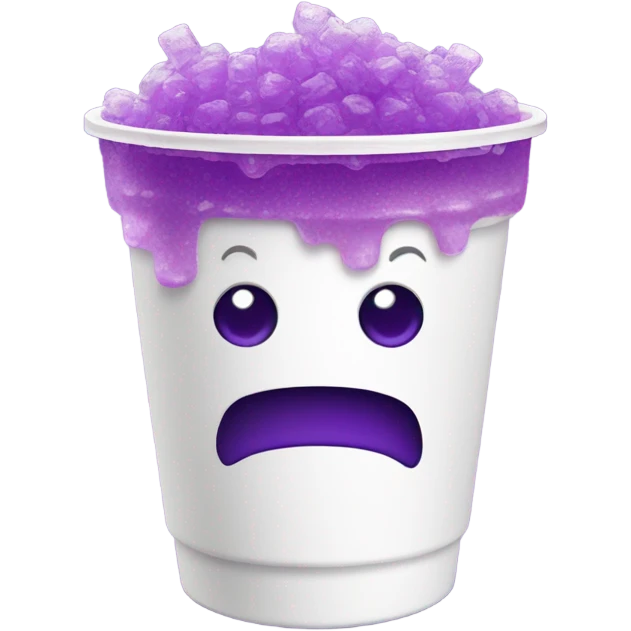 Purple soda in a styrofoam cup emoji