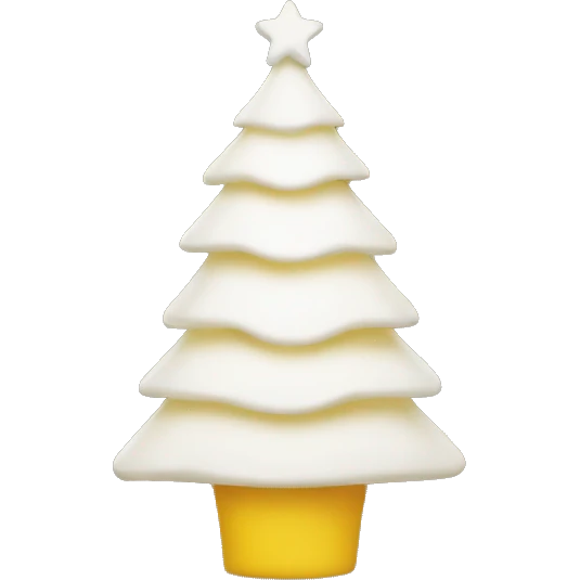 yellow and white christmas tree emoji