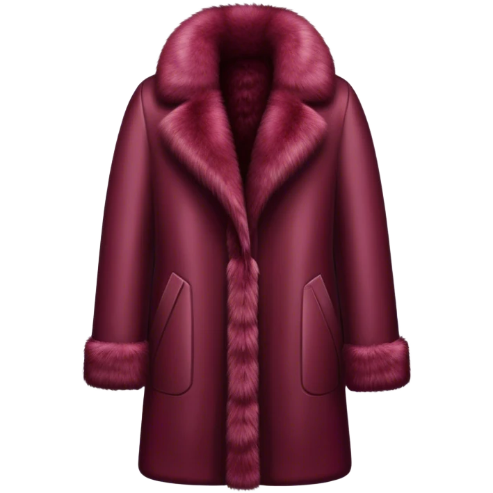 Burgundy fur coat emoji