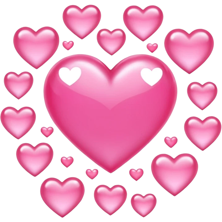 Many pink sailor moon hearts  emoji