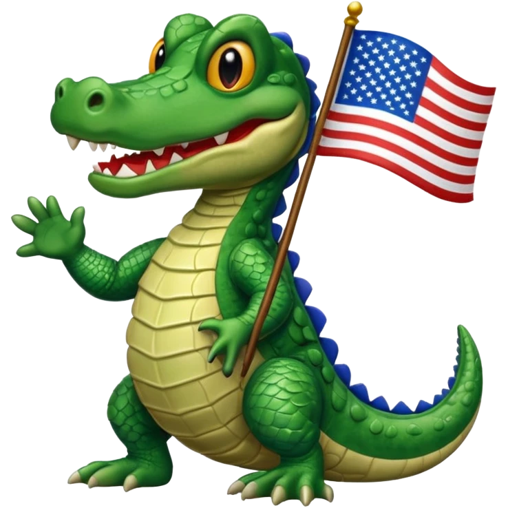 Gator with American flag emoji