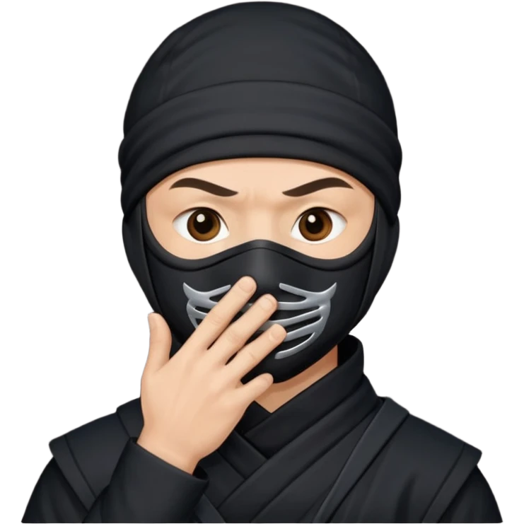 foto do Ninja ele mandando calar a boca emoji