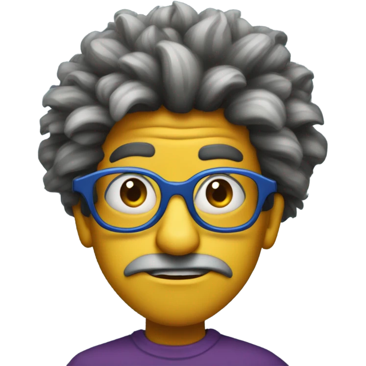 Crazy person with glasses emoji