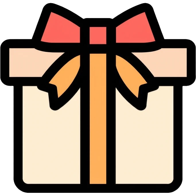 gift box with bow emoji