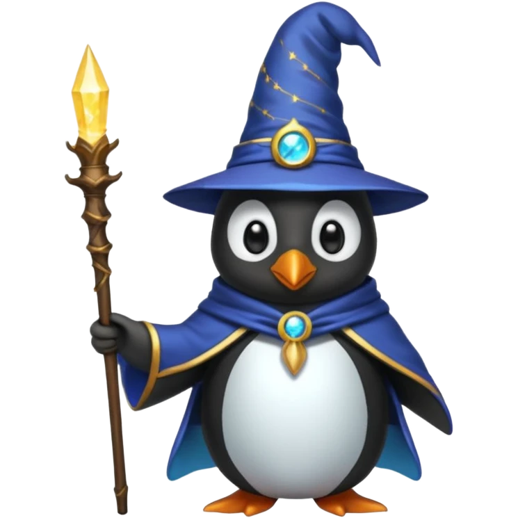 Penguin Wizard emoji