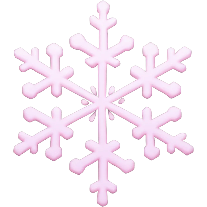 pastel pink snowflake  emoji