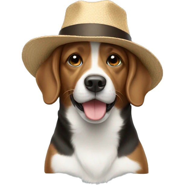 Dog in hat emoji