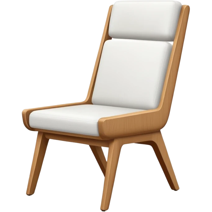 modern white chair with wood emoji