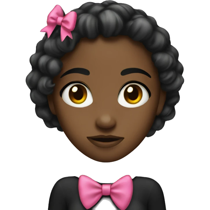 Bow on black girl emoji