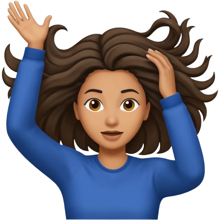 Mixed skin Woman flipping hair emoji