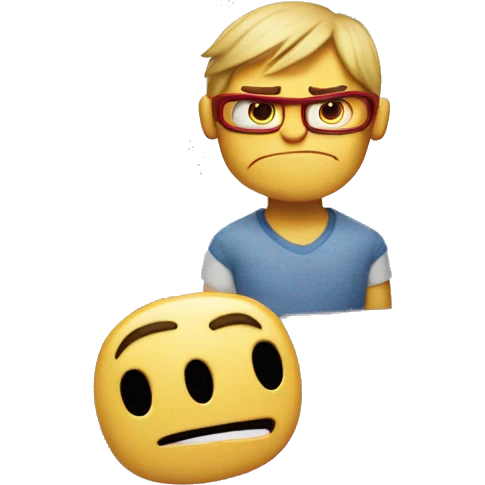 anger from inside out with a name tag that says steve  emoji