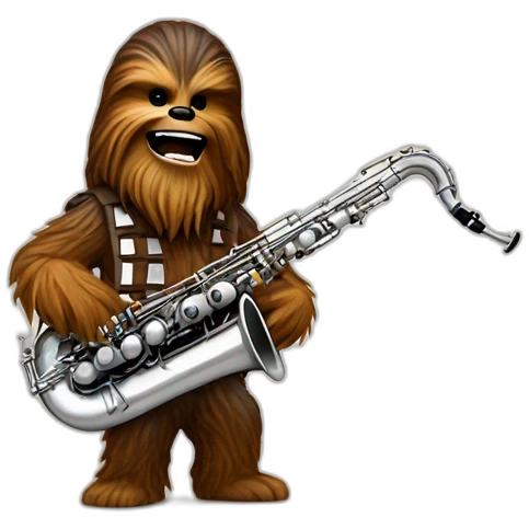 chewbacca playing saxophone emoji