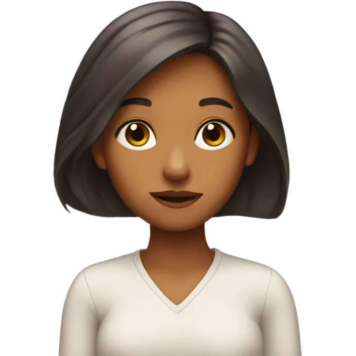 Girl doing the side eye emoji
