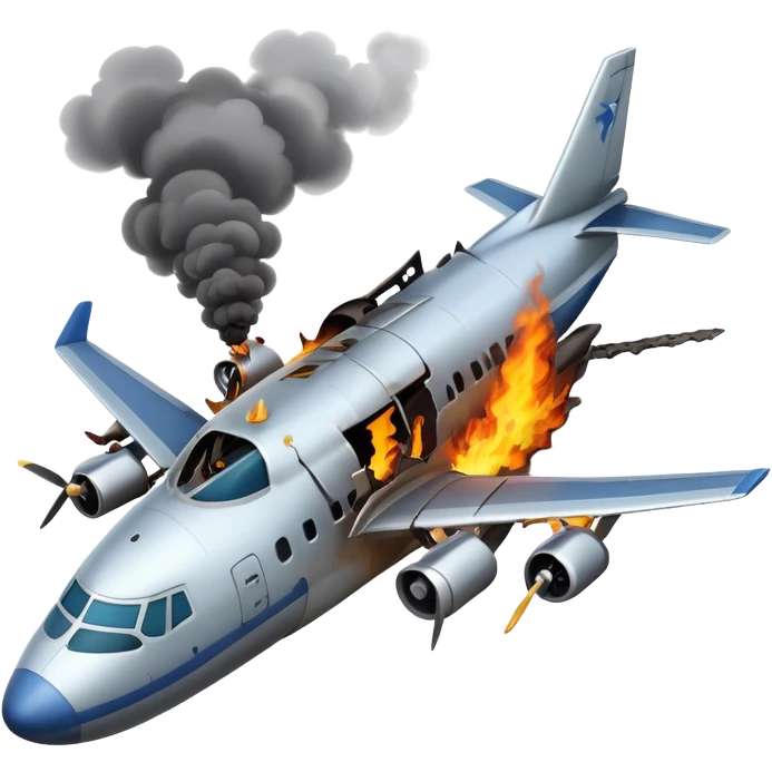 Plane crash emoji