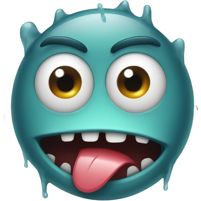 a one eye monster crying emoji
