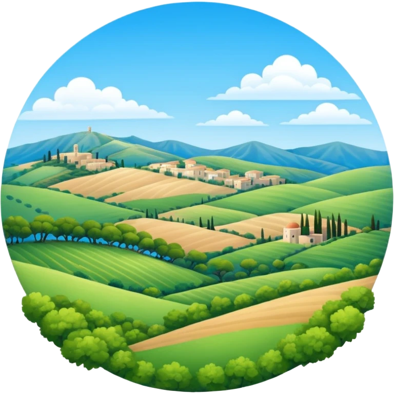 Round meditteranenan landscape  emoji