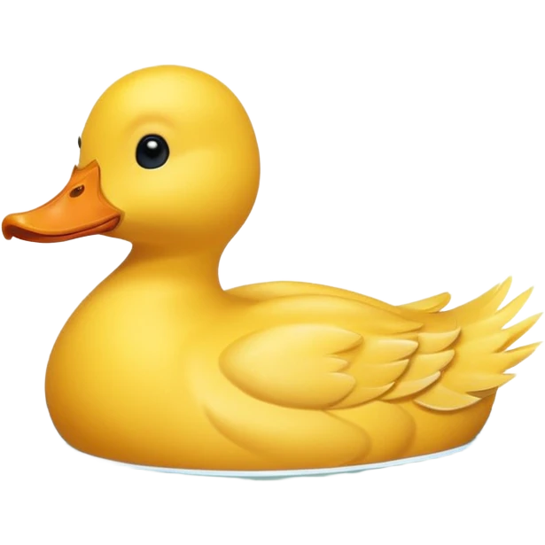уточка желтая в озере emoji