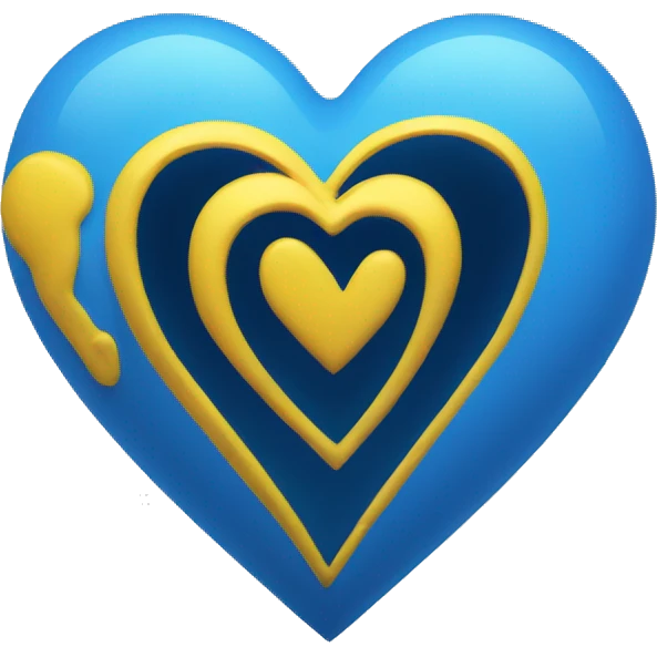 Blue yellow heart emoji