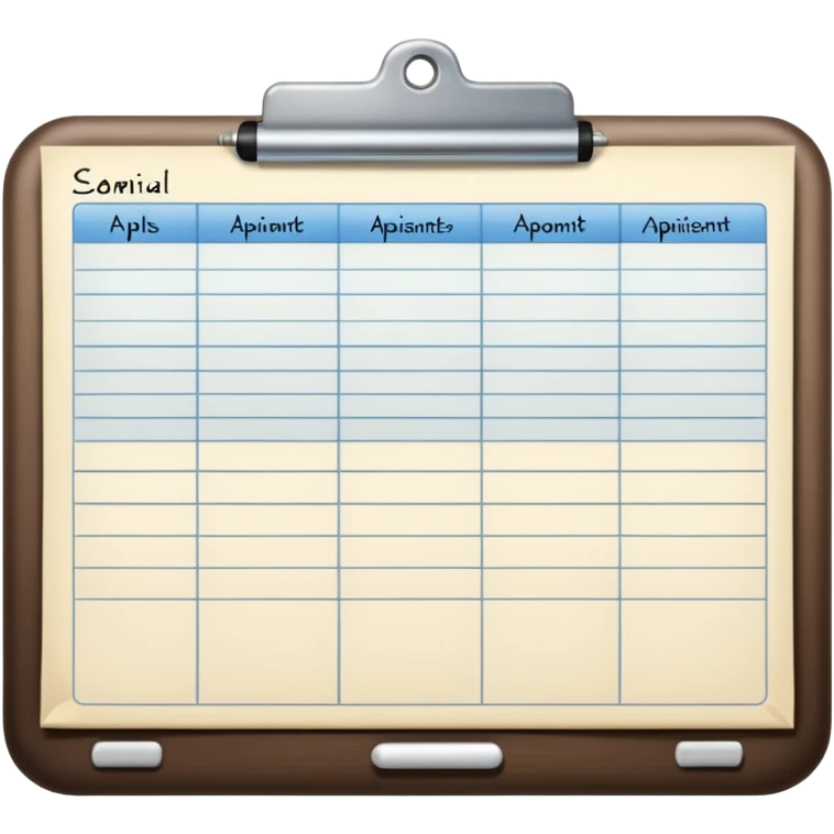 جدول مواعيد emoji