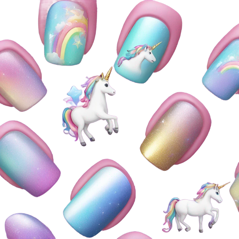 unicorn nails emoji