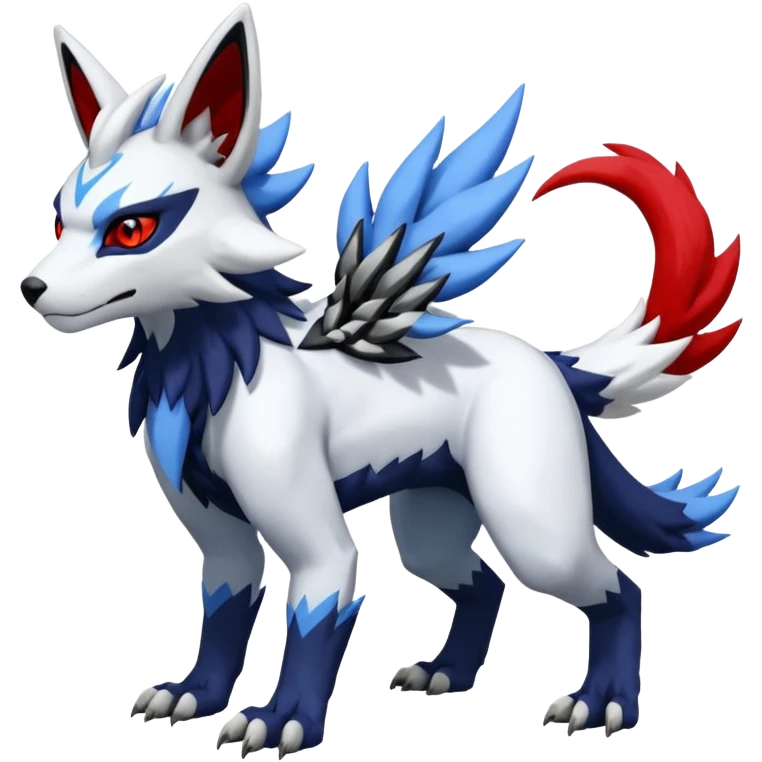 WereGarurumon-Zeraora-Renamon-Absol-fusion-hybrid-creature (full body emoji