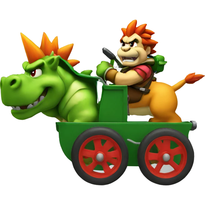 bowser driving cart emoji