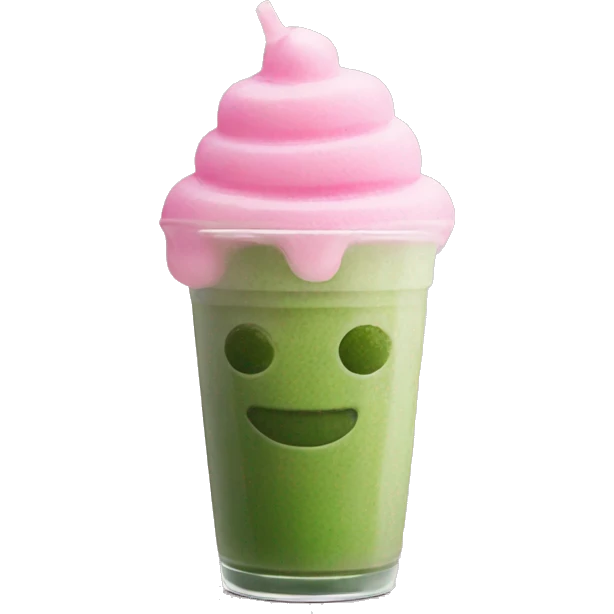 Iced matcha pink emoji