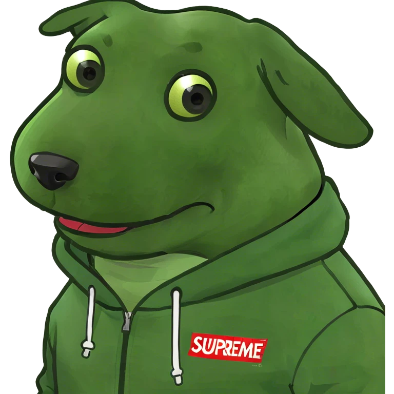 Dog hoodie supreme emoji