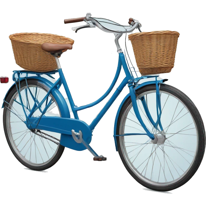 peugeot vintage blue bike with basket  emoji