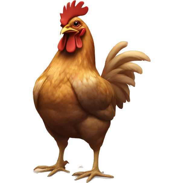 Chicken training legs at the gym emoji