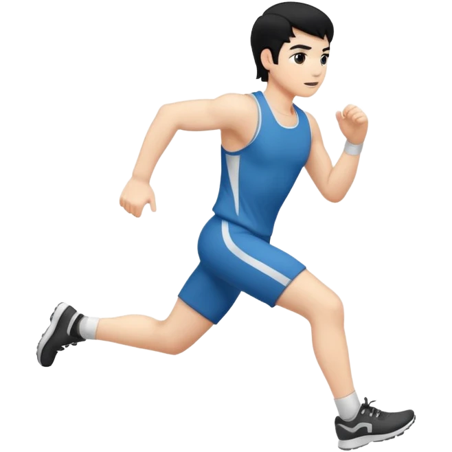 person-running-white-not black-black hair-outline emoji