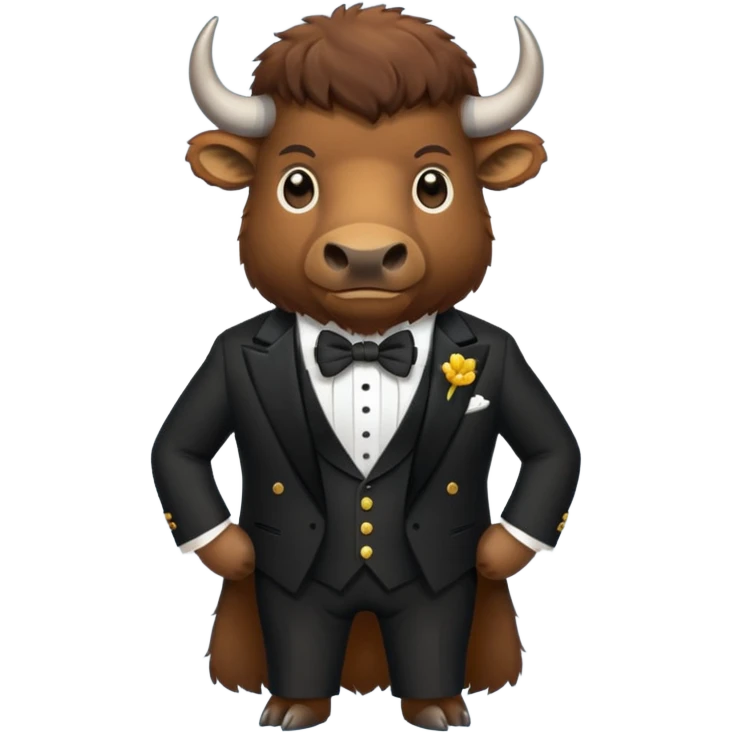 Bison in tuxedo emoji