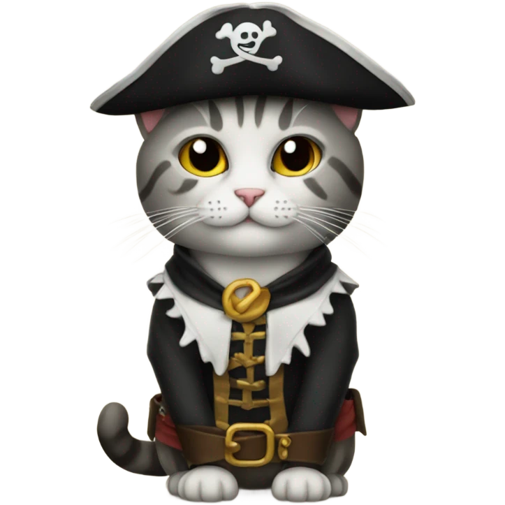 Cat in pirate costume  emoji